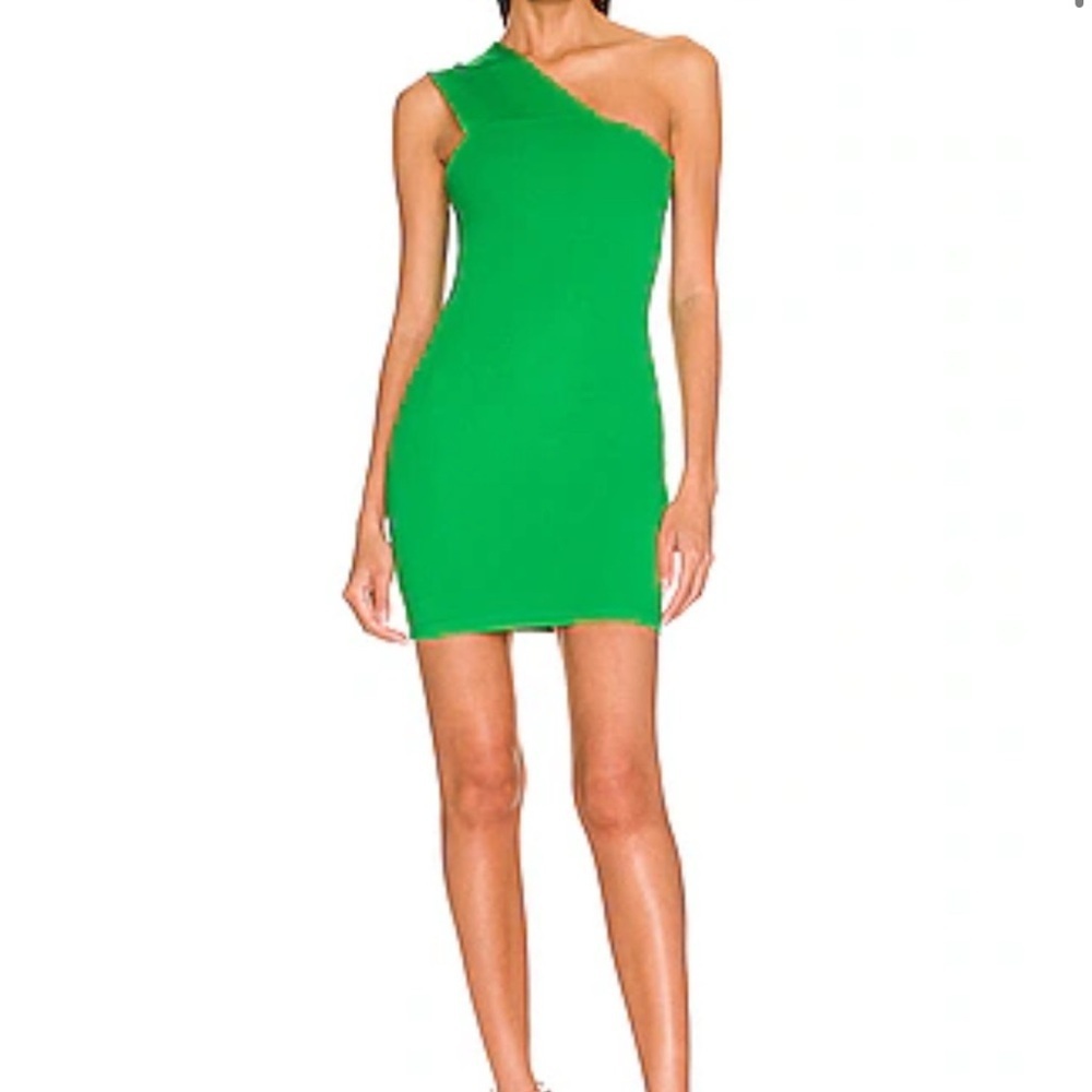 Superdown Revolve Rockie One Shoulder Dress in Green - size Medium